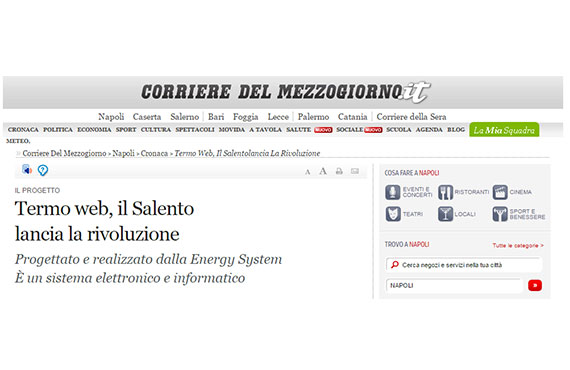 Corriere del Mezzogiorno about Webelettronica