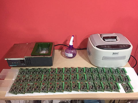 Production and assembly of electronic boards.